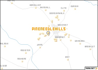 map of Pine Needle Hills