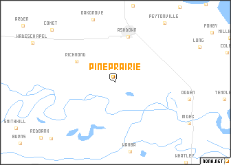 map of Pine Prairie