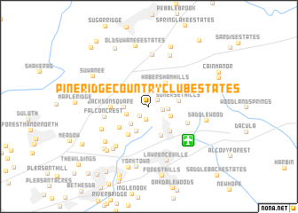 map of Pine Ridge Country Club Estates