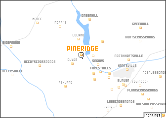 map of Pine Ridge