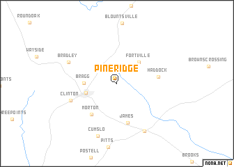 map of Pine Ridge