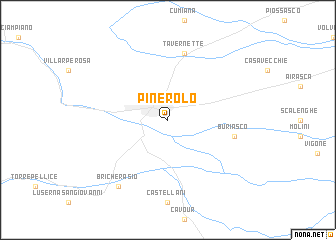 map of Pinerolo