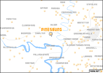 map of Pinesburg