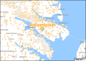 map of Pines-on-Severn