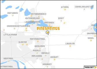 map of Pine Springs