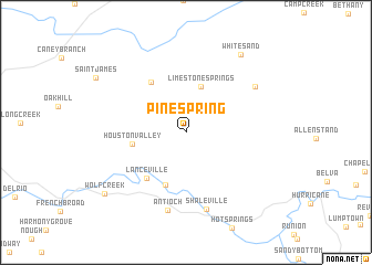 map of Pine Spring