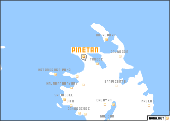 map of Pinetan