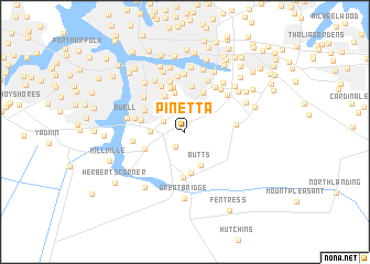 map of Pinetta