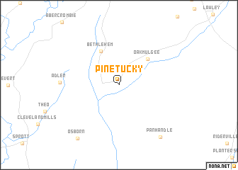 map of Pinetucky