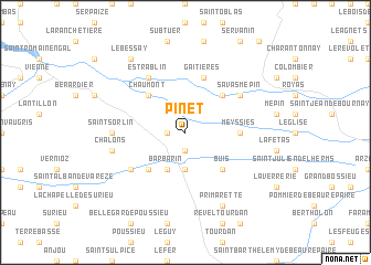 map of Pinet