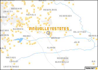 map of Pine Valley Estates