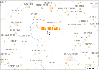 map of Pine Waters