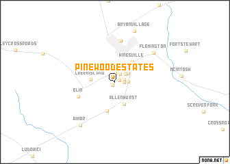 map of Pinewood Estates