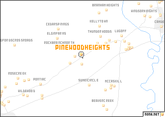 map of Pinewood Heights