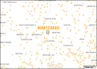 map of Piney Creek