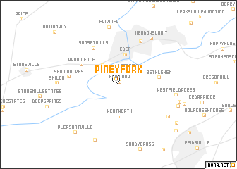 map of Piney Fork