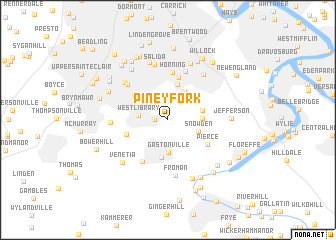 map of Piney Fork