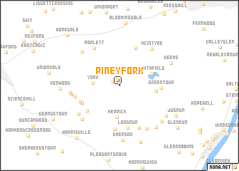 map of Piney Fork