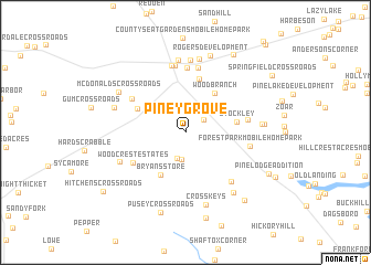 map of Piney Grove