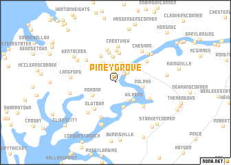 map of Piney Grove