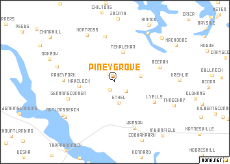 map of Piney Grove