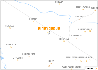 map of Piney Grove