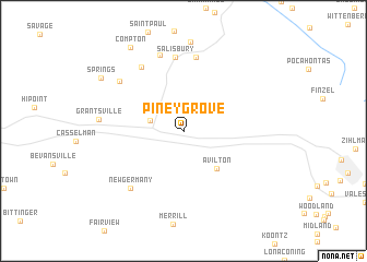 map of Piney Grove