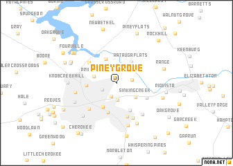 map of Piney Grove