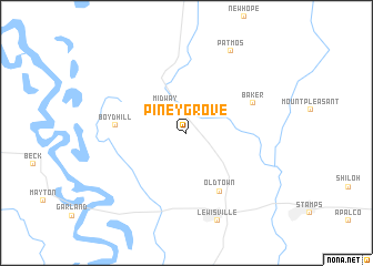 map of Piney Grove