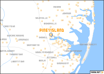 map of Piney Island