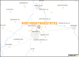 map of Piney Mountain Estates