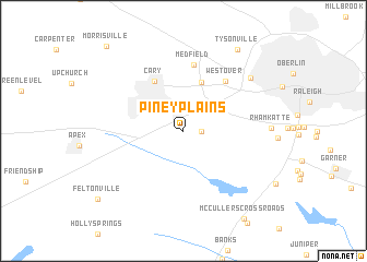 map of Piney Plains