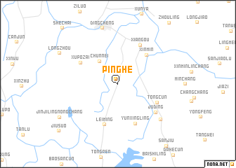 map of Pinghe