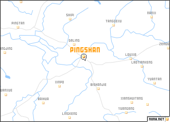 map of Pingshan