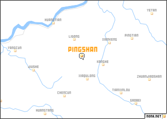 map of Pingshan