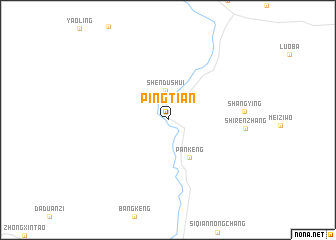 map of Pingtian