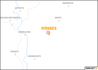 map of Pinhões