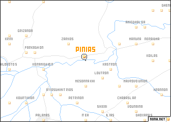 map of Piniás