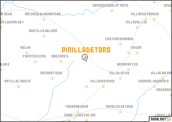 map of Pinilla de Toro