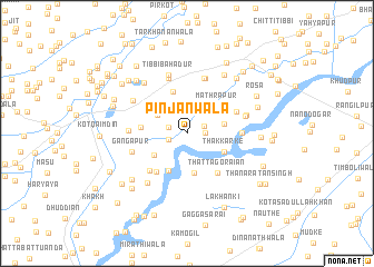 map of Pinjānwāla