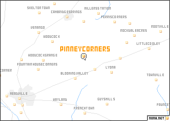 map of Pinney Corners