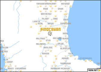 map of Pinocawan