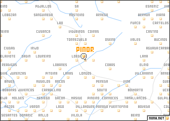 map of Piñor