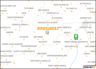 map of Pino Suárez