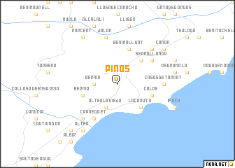 map of Piños