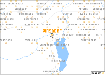 map of Pinsdorf