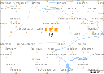 map of Pińsko