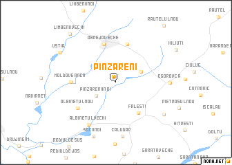 map of Pînzăreni