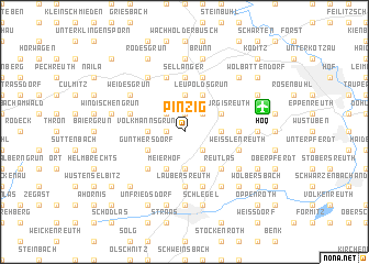 map of Pinzig