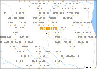 map of Piobbeta